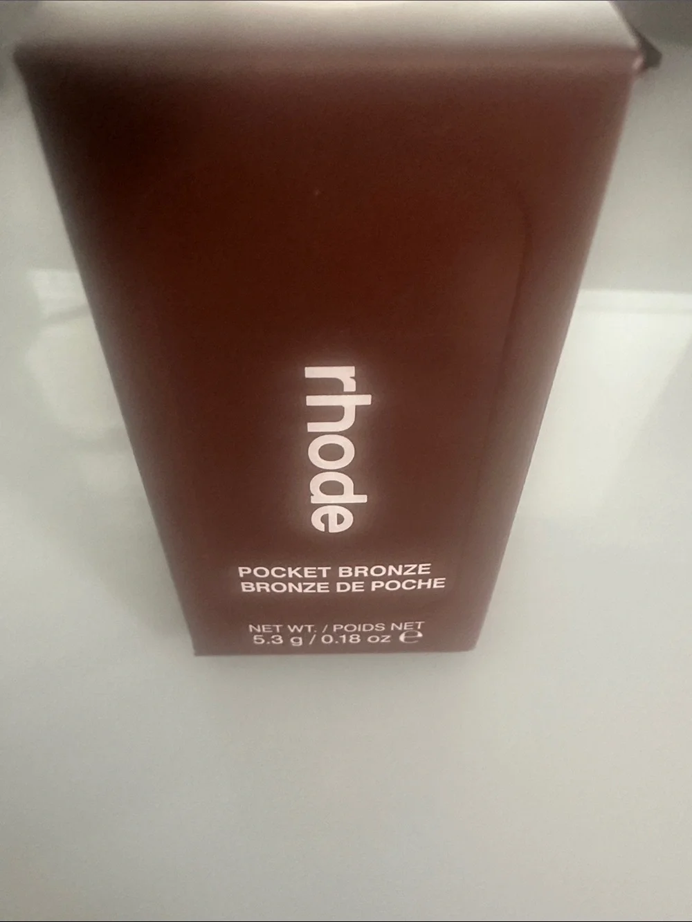 RHODE Pocket Bronze Compact - Deep Brown Packaging